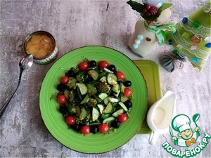 Овощной салат с консервированным тунцом Овощной салат с консервированным тунцом