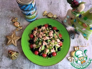 Овощной салат с консервированным тунцом Овощной салат с консервированным тунцом