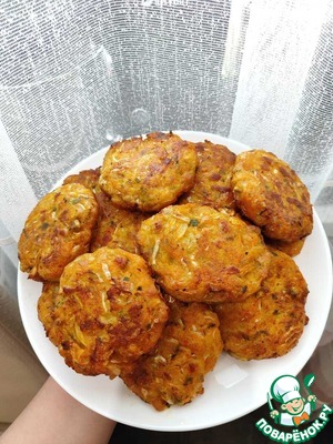 Овощные оладьи с мясом Овощные оладьи с мясом