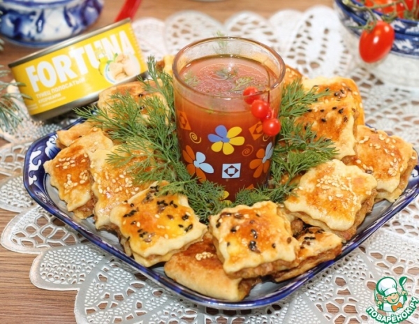 Подушечки из слоеного теста с начинкой Подушечки из слоеного теста с начинкой