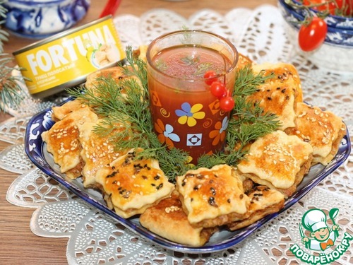 Подушечки из слоеного теста с начинкой Подушечки из слоеного теста с начинкой