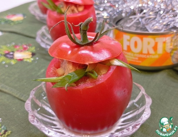 Помидоры, фаршированные тунцом Помидоры, фаршированные тунцом