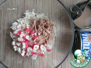 Порционный салат с тунцом "Новогодний" Порционный салат с тунцом "Новогодний"