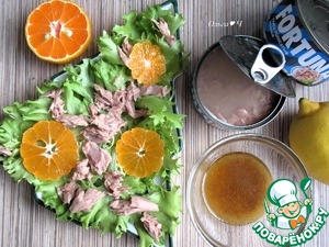 Праздничный салат "Тунец и мандарин"