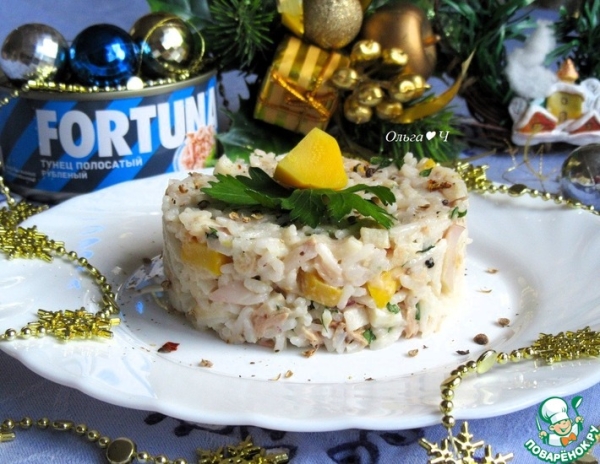 Рисовый салат "Тунец и кальмары" Рисовый салат "Тунец и кальмары"