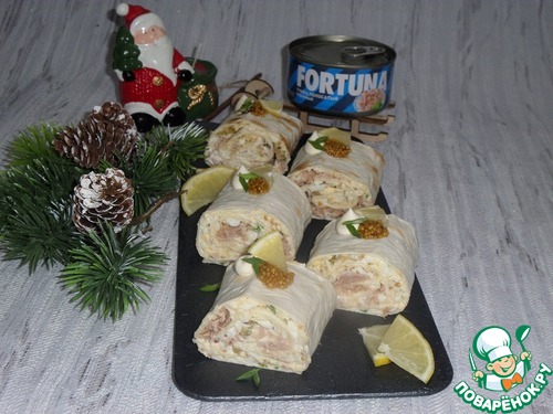 Рулет из лаваша "Новогодний"