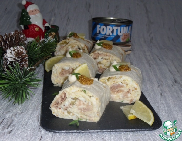 Рулет из лаваша "Новогодний"