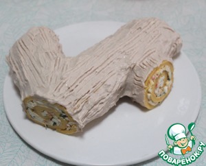 Рулет закусочный "Рождественское полено" Рулет закусочный "Рождественское полено"