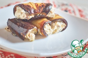 Рулетики из баклажанов на раз-два-три