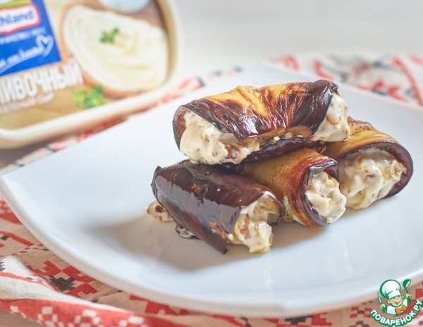 Рулетики из баклажанов на раз-два-три