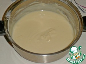 Рыба, запечённая с грибами и белым соусом