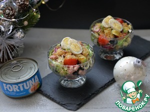 Салат из тунца с имбирной заправкой Салат из тунца с имбирной заправкой