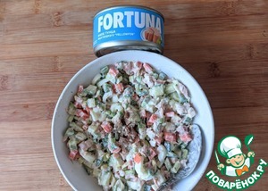 Салат из тунца с заправкой Оливера Салат из тунца с заправкой Оливера