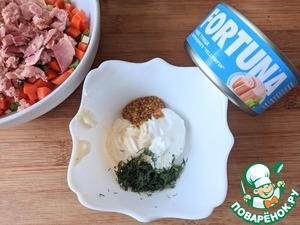 Салат из тунца с заправкой Оливера Салат из тунца с заправкой Оливера