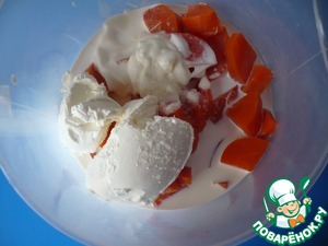 Салат "Мимоза"-с морковным муссом Салат "Мимоза"-с морковным муссом