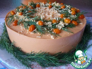 Салат "Мимоза"-с морковным муссом Салат "Мимоза"-с морковным муссом