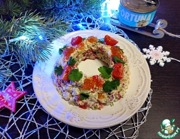 Салат "Русские традиции" с тунцом Салат "Русские традиции" с тунцом