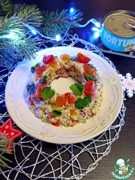 Салат "Русские традиции" с тунцом Салат "Русские традиции" с тунцом