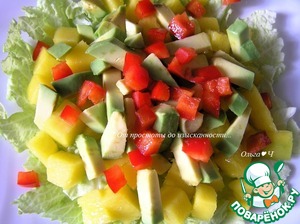 Салат с манго и авокадо