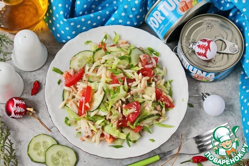 Салат с орзони и тунцом Салат с орзони и тунцом