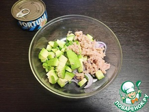 Салат с тунцом и авокадо