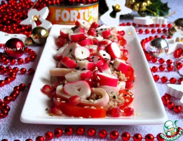 Салат с тунцом "Красное и белое"