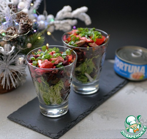 Салат с тунцом "На морском дне" Салат с тунцом "На морском дне"