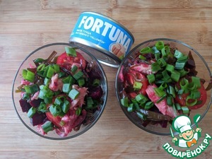 Салат с тунцом "На морском дне" Салат с тунцом "На морском дне"