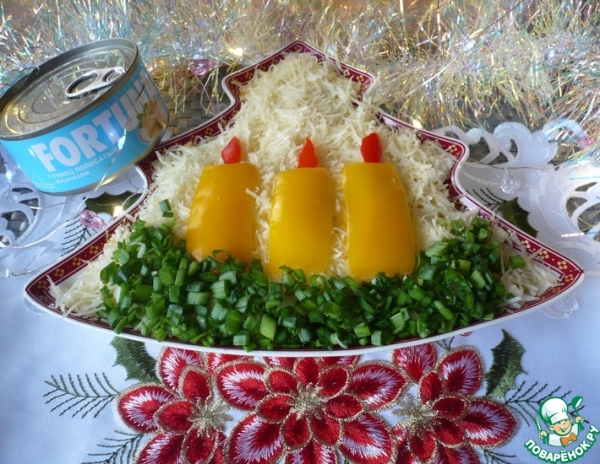 Салат с тунцом на Рождество Салат с тунцом на Рождество