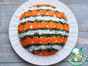 Салат с тунцом "Новогодний шар" Салат с тунцом "Новогодний шар"