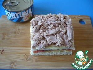 Сэндвичи "Рождественские елки" с тунцом