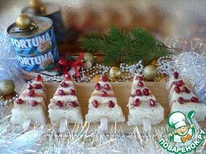 Сэндвичи "Рождественские елки" с тунцом