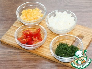 Слоеный салат с авокадо, тунцом, черри Слоеный салат с авокадо, тунцом, черри