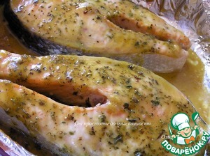 Стейки лосося в карамельном соусе