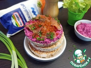 Свекольно-сливочный паштет с печеным чесноком