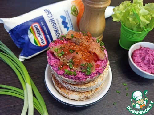 Свекольно-сливочный паштет с печеным чесноком