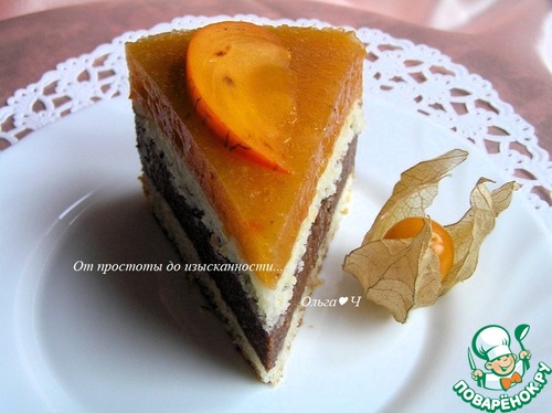 Торт "Шоколад и хурма"