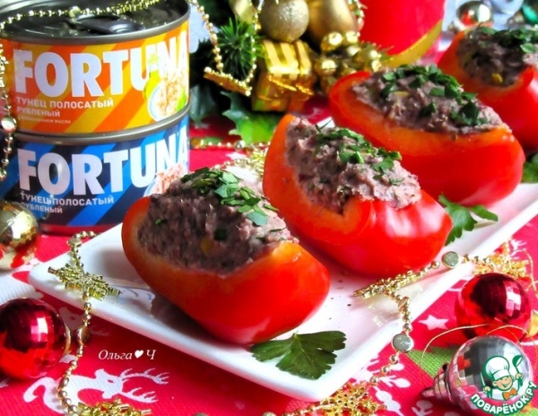 Закуска с тунцом "Красные башмачки" Закуска с тунцом "Красные башмачки"