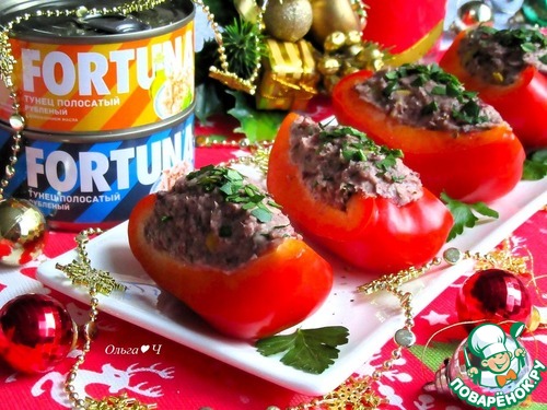 Закуска с тунцом "Красные башмачки" Закуска с тунцом "Красные башмачки"