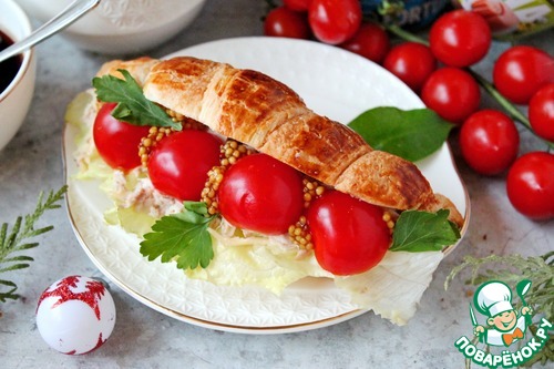 Закусочные круассаны с тунцом Закусочные круассаны с тунцом