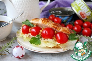 Закусочные круассаны с тунцом Закусочные круассаны с тунцом