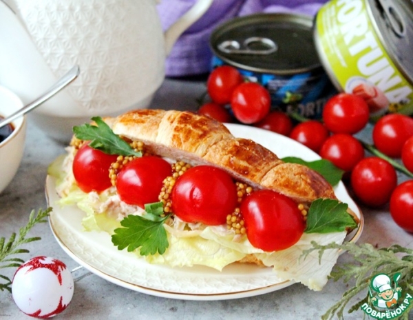 Закусочные круассаны с тунцом Закусочные круассаны с тунцом