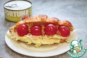Закусочные круассаны с тунцом Закусочные круассаны с тунцом