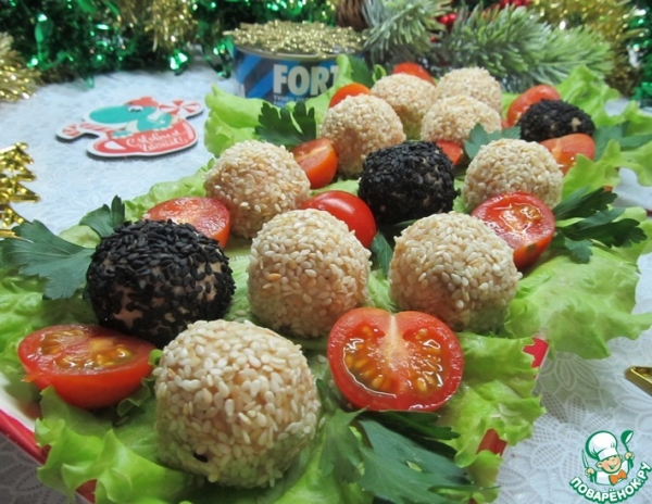 Закусочные шарики с тунцом Закусочные шарики с тунцом