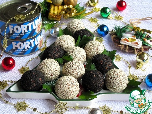 Закусочные шарики "Тунец и фасоль"