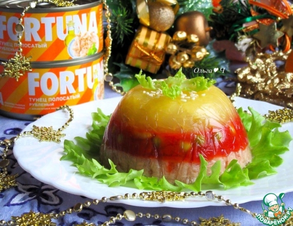 Заливное "Тунец по-королевски" Заливное "Тунец по-королевски"