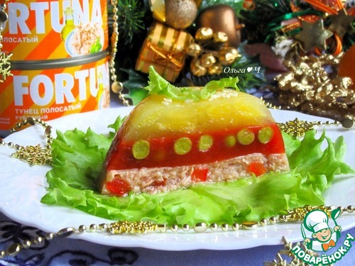 Заливное "Тунец по-королевски" Заливное "Тунец по-королевски"