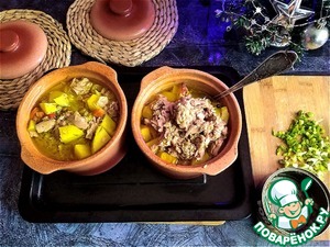 Жаркое в горшочке с тунцом в укропе Жаркое в горшочке с тунцом в укропе