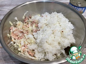 Хрустящие пирожки с тунцом и пекинской капустой Хрустящие пирожки с тунцом и пекинской капустой