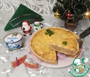 Пирог с консервированным тунцом